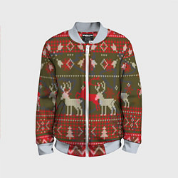 Детский бомбер Рождественский орнамент