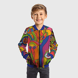 Бомбер детский Психоделика и третий глаз, цвет: 3D-синий — фото 2