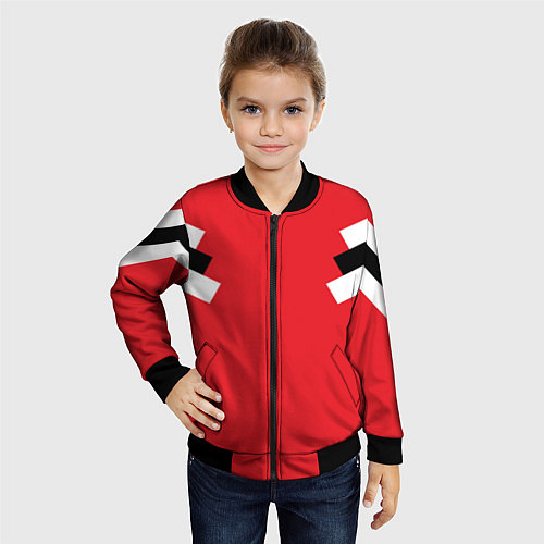 Детский бомбер Олимпийка - ретро / 3D-Черный – фото 4
