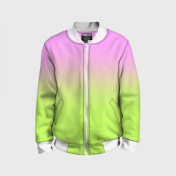 Детский бомбер Розовый и ярко-зеленый градиент