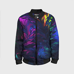 Детский бомбер Абстрактный камуфляж в кислотных абстрактных пятна