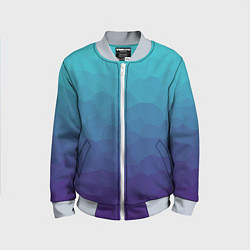 Детский бомбер Графический эффект на бирюзово-синего градиенте