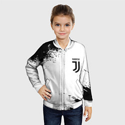Бомбер детский Juventus sport color black, цвет: 3D-белый — фото 2