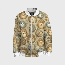 Детский бомбер Паттерн лесной ежик