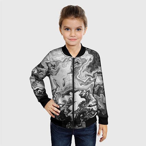 Детский бомбер Зловещая дымка / 3D-Черный – фото 4