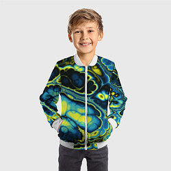 Бомбер детский Абстрактный узор, цвет: 3D-белый — фото 2