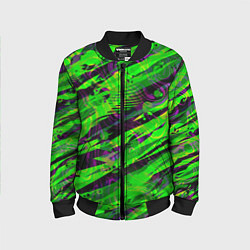 Детский бомбер Зеленые узоры паттерны