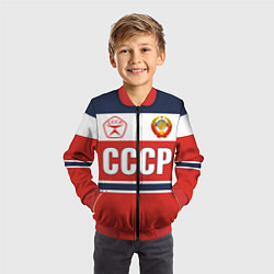 Бомбер детский Союз Советских Социалистических Республик - СССР, цвет: 3D-красный — фото 2