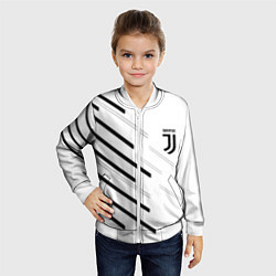 Бомбер детский Juventus sport geometry, цвет: 3D-белый — фото 2