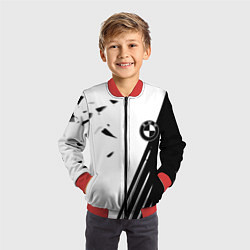 Бомбер детский BMW geometry sport car, цвет: 3D-красный — фото 2