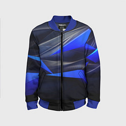 Детский бомбер Black and blue abstract background sport style