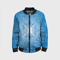 Детский бомбер Векторные узоры на голубом фоне