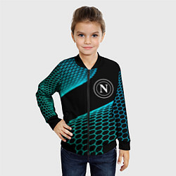 Бомбер детский Napoli football net, цвет: 3D-черный — фото 2