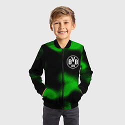 Бомбер детский Borussia sport halftone, цвет: 3D-черный — фото 2