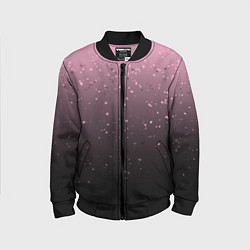 Детский бомбер Градиент тёмный розовый брызги