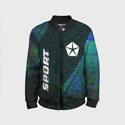 Бомбер детский Jeep sport glitch blue, цвет: 3D-черный