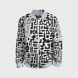 Детский бомбер Чёрно-белая глитч инфекция