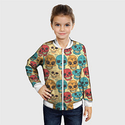 Бомбер детский День мёртвых, цвет: 3D-белый — фото 2