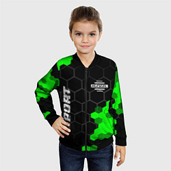 Бомбер детский Haval green sport hexagon, цвет: 3D-черный — фото 2