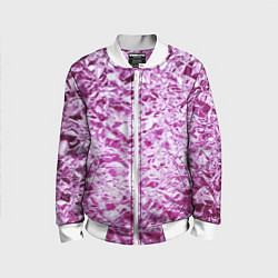 Детский бомбер Сверкающая розовая фактура фольги