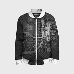 Бомбер детский Микросхема плата, цвет: 3D-белый