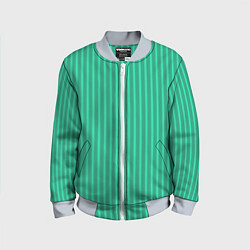 Детский бомбер Зелёный Крайола полосатый
