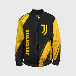 Бомбер детский Juventus - gold gradient вертикально, цвет: 3D-черный