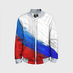 Детский бомбер Триколор красками
