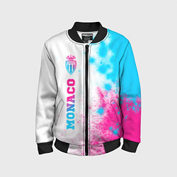 Бомбер детский Monaco neon gradient style по-вертикали, цвет: 3D-черный