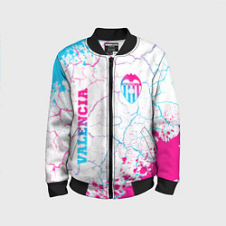 Бомбер детский Valencia neon gradient style вертикально, цвет: 3D-черный