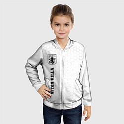 Бомбер детский Aston Villa sport на светлом фоне по-вертикали, цвет: 3D-белый — фото 2