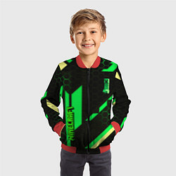 Бомбер детский Minecraft creeper game pattern, цвет: 3D-красный — фото 2