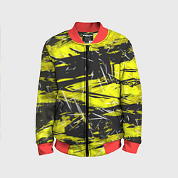 Детский бомбер Yellow geometry - спортивный узор