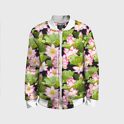 Детский бомбер Цветы лотоса узор