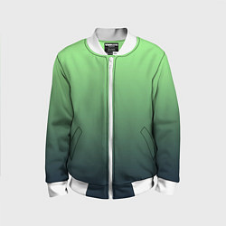 Детский бомбер Градиент зелёный в синий