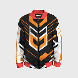 Детский бомбер Полосы и оранжево-белый шестиугольник