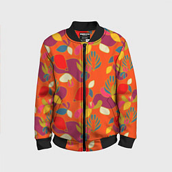 Детский бомбер Яркие ягодки-листочки