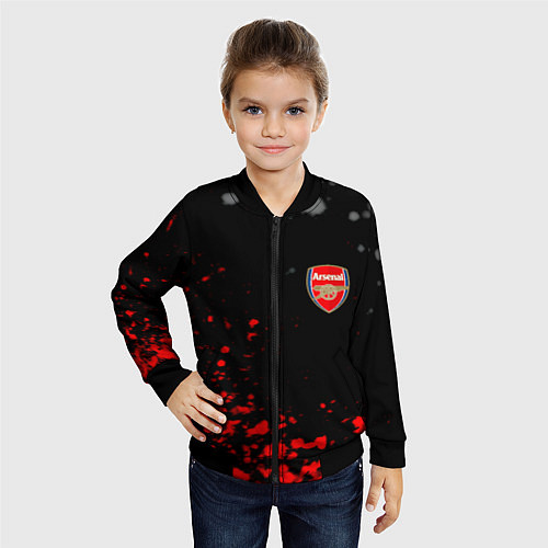 Детский бомбер Arsenal spash / 3D-Черный – фото 4