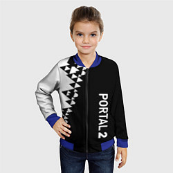Бомбер детский Portal geometry steel, цвет: 3D-синий — фото 2
