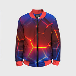 Детский бомбер Светящиеся лавой неоновые плиты в разломе