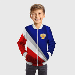 Бомбер детский Россия - униформа федерации, цвет: 3D-белый — фото 2