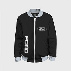 Бомбер детский Ford logo white steel, цвет: 3D-серый