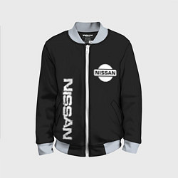 Бомбер детский Nissan logo white auto, цвет: 3D-серый