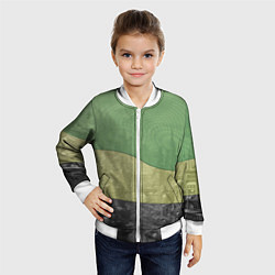 Бомбер детский Футурисчтичный пейзаж города, цвет: 3D-белый — фото 2