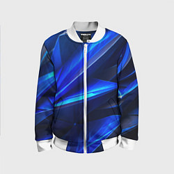Детский бомбер Синяя геометрическая абстракция