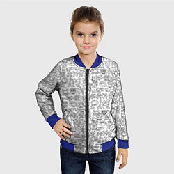 Бомбер детский Человечки и пришельцы, цвет: 3D-синий — фото 2