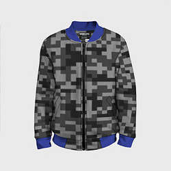 Детский бомбер Камуфляжные пиксели блэк