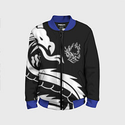 Бомбер детский Samurai dragon steel japan, цвет: 3D-синий