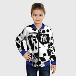 Бомбер детский New York yankees - abstraction, цвет: 3D-синий — фото 2