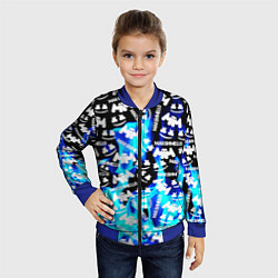 Бомбер детский Marshmello fire, цвет: 3D-синий — фото 2